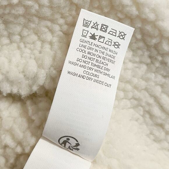 Boden Metallic Biker Jacket Moto XS Gold Sherpa Lined Zip Up Casual Preppy - Picture 9 of 9